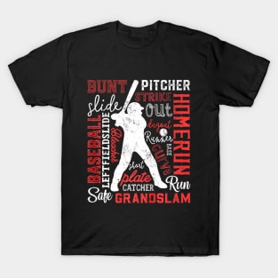 Baseball Batter Pitcher Catcher T-Shirt